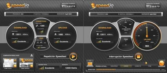 comprobar la velocidad de internet - speed.io