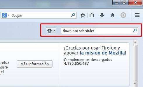 Download Scheduler permite programar descargas de archivos con firefox