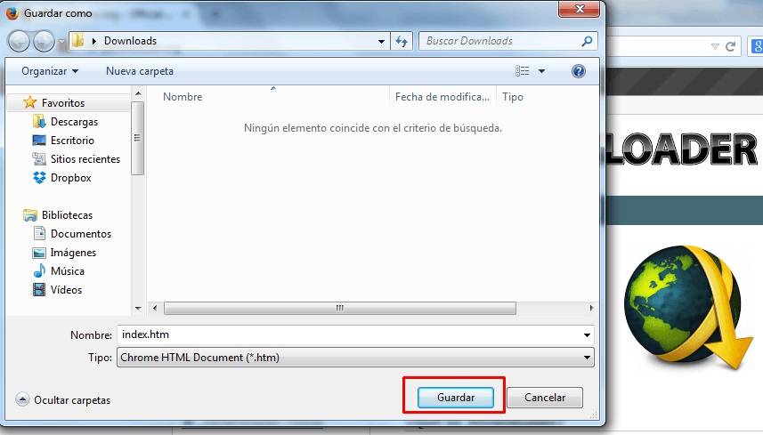 guardar archivos con jdownloader